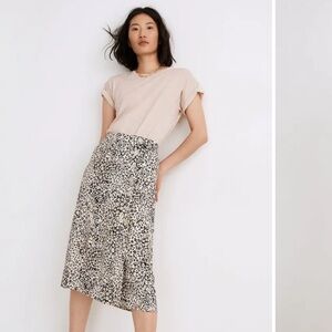 Madewell Daisy Groove Side Button Midi Skirt Floral Print Size 2